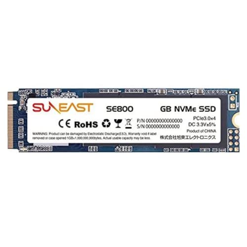 SUNEAST サンイースト M.2 SSD 内蔵型 PCIe3.0 x4 NVMe 2280 3D TLC 省電力 ハイエンド向け R:2000MB/s W:1600MB/s