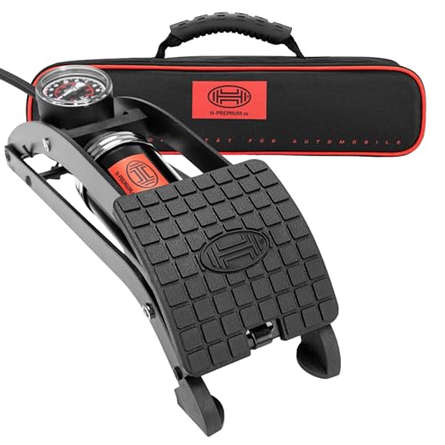 HEYNER Foot Air Pump For Bike Tyre Inflator Car 10 BAR PedalPower PRO Black Edt H215010