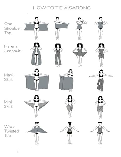 Image of Ekouaer Women Sarong Swimsuit Coverups Chiffon Long Bikini Wraps Sheer Beach Bathing Suit Cover Up