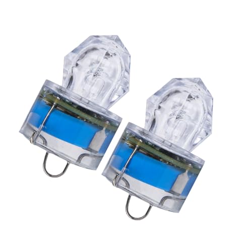 BESPORTBLE Fish Ease 2pcs Led Underwater Fishing Lights Night Fishing Lights Ideal for Sea Lake Pond River Random Color
