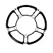 Zestaw ramienia korbowego rowerowego, korbowy, pięcioosowa płatek do korbowy Crankkset Crankset 56T Rowerowy ząb z zębów zębów za 13 0bcd Składający się rower (Color : Black)