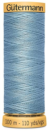 Hilo de algodón natural Gutermann, 110 yardas, color azul Nassau miniatura 1