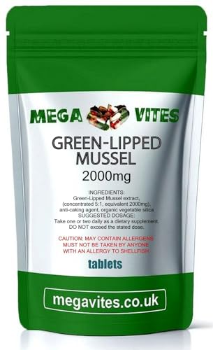 Green Lipped Mussel Tablets 2000mg x 240 - MEGAVITES AMINOLAB