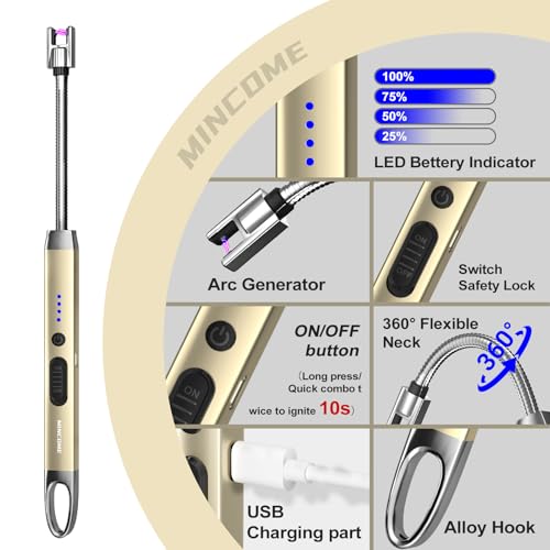 Encendedor eléctrico sin llama recargable USB-C miniatura 2