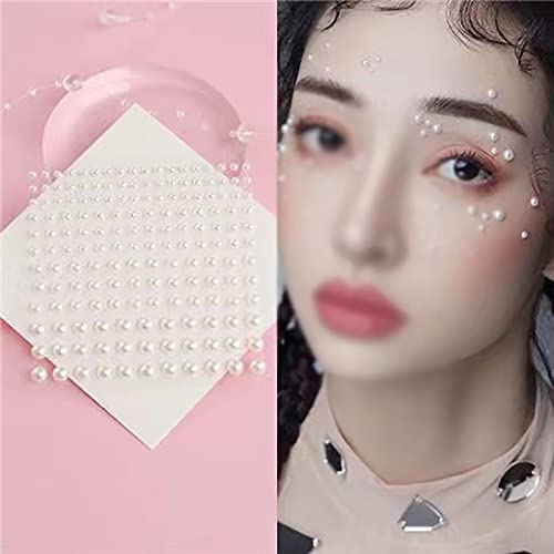 1320Pcs Self Adhesive Pearl Stickers,White Flat Back Pearls Stickers,Self Adhesive Face Makeup Stickers Nail Pearls For Hair, Beauty Makeup Nail Art, Eye,Diy Crafts Cell Phone Decor #TOP3