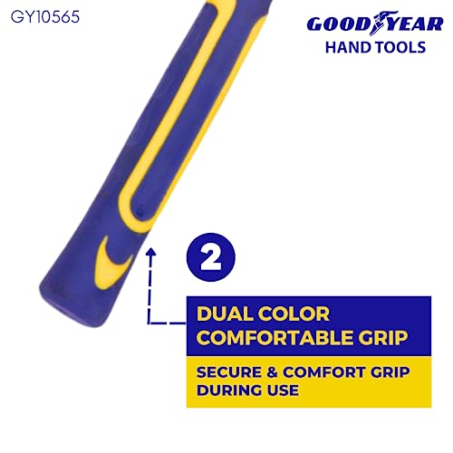 Image of Goodyear Metal Ball Pein Hammer with Handle (Silver) (GY-10565)