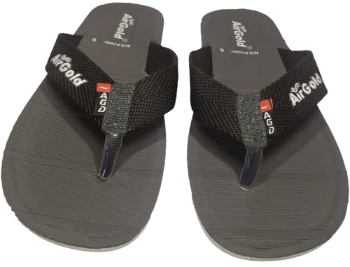 Image of New Men's air gold chappals / Slippers Gray Black