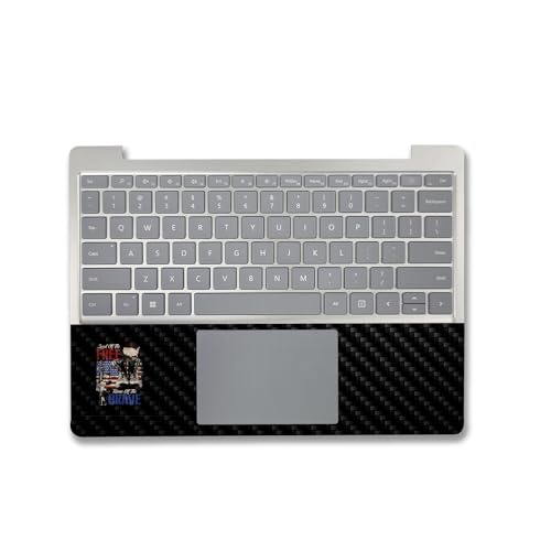 Image of MightySkins Carbon Fiber Skin Compatible With Microsoft Surface Laptop Go 3 (2023) Full Wrap Kit - Land Of The Free | Protective, Durable Textured Carbon Fiber Finish | Easy To Apply | Made in the USA