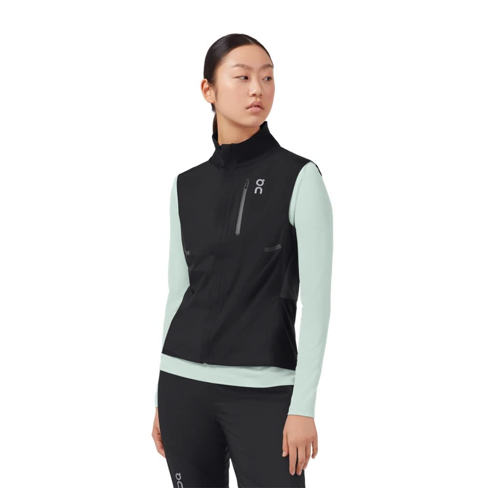 On Women Black Polyester Blend Activewear Jacket-image-8