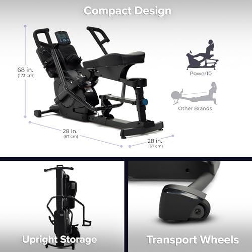 image for Teeter Power10 Rower with 2-Way Magnetic Resistance Elliptical Motion 