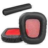 HTINDUSTRY Replacement Earpads/Headband Cushion Compatible with August EP 650 EP650 Headset Premium Ear Pads with Softer Protein Leather/Memory Foam