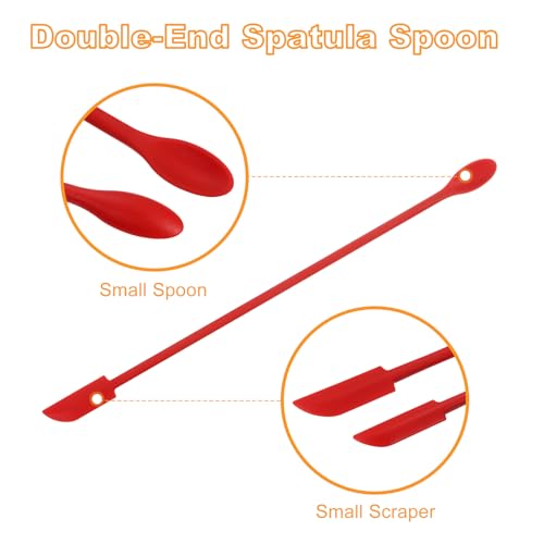 Spatule maquillage silicone rouge anti-gaspillage pour vider vos flacons de cosmétiques
