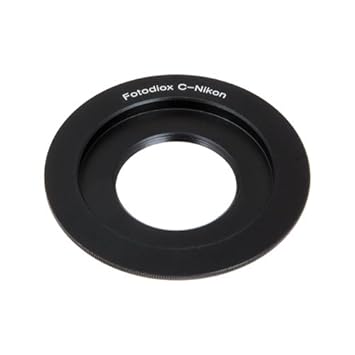 Fotodiox Lens Mount Adapter, C-Mount Movie Lens to Nikon F-Mount Camera such as D7200, D5000, D3000, D300S & D90 DX