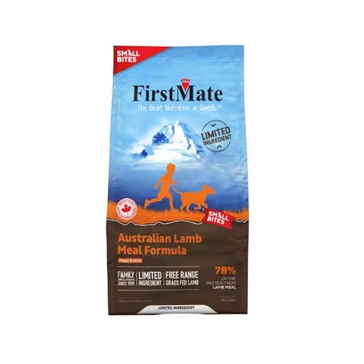 FirstMate Dry Dog Food – Limited Ingredient Australian Lamb Meal Formula Small Bites – Grain Free, Grass Fed-Single Protein Lamb Meal Recipe with Potatoes & Berries – 4 lb Bag
