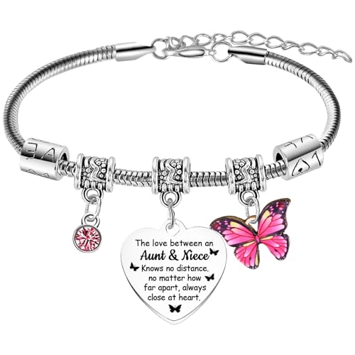 BESPMOSP Aunt Niece Bracelet Mother’s Day Gifts for Auntie Gifts from Niece Birthday Gifts for Auntie Bracelet Best Aunt Bracelets Aunty Present