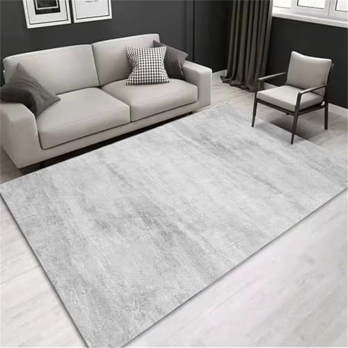 Tapis salon moderne durable gris 180x250cm aux finitions soignées