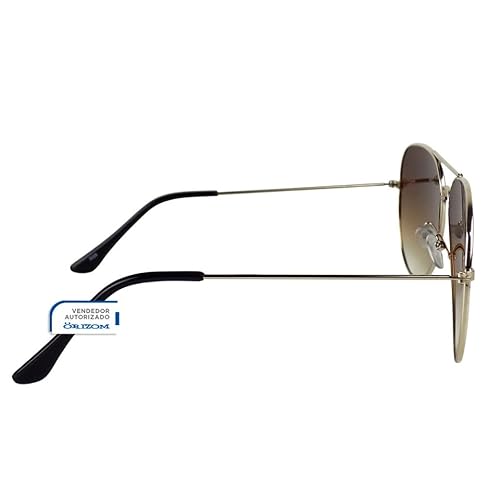 Óculos de Sol Aviador, Dourado, Unissex, Original, Oculos Escuro Masculino, Feminino