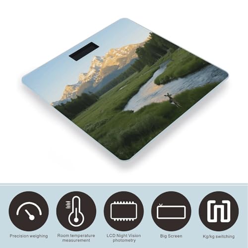 Báscula Digital de Baño con Pantalla LCD y Vidrio Templado miniatura 3