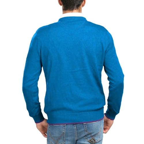 Pull homme acrylique bleu clair La Martina