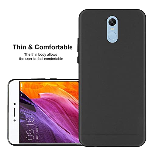 Image of Mobile Back Cover Case for Redmi Note 5 (Silicone Case|CameraProtection|Black SC1510)