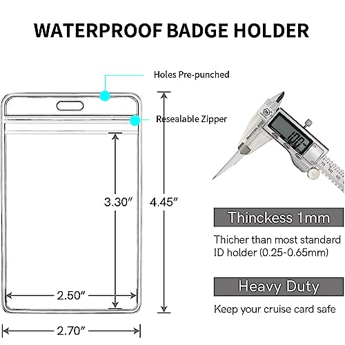 royal caribbean amp celebrity luggage tag holders with cruise lanyards - zip seal clear holders and badge holders for ship cards 6 tag holders  3 lanyards