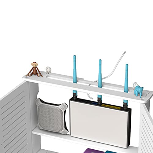Cajas de almacenamiento inalámbricas router Wifi Caja de Cable más alambre colgante en la pared Estante tablero enchufe de la sola puerta
