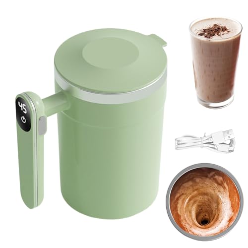 Generico Grifo mezclador magnético automático de café, 400 ml, eléctrico con pantalla LCD de temperatura, para casa, oficina, viajes, bebidas, cacao, té, chocolate caliente