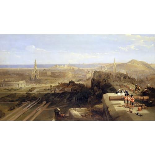 Sublimez vos grands murs vides avec la toile Édimbourg du château 76x101