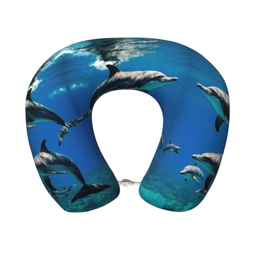 Almohada de viaje de poliéster color negro ajustable miniatura 1
