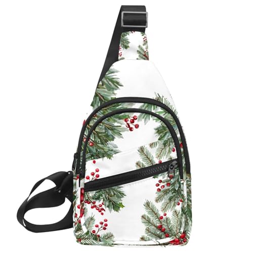 Sac à dos à bandoulière de Noël multicolore 30x18cm pour balades festives