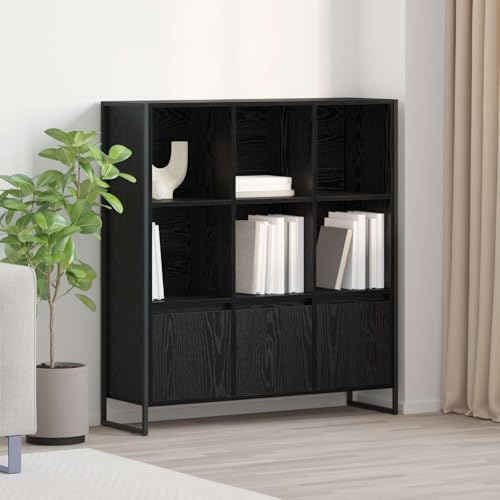 Generico Armario para libros 2 unidades roble negro 99,5 x 30 x 108 cm, estantería, 3403022