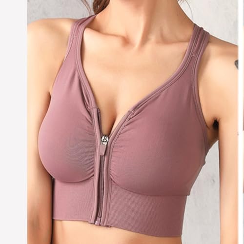 Bras Womens Zip Up Back Criss Cross Comfy Bra Solid Color Wireless4