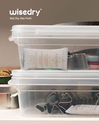 wisedry Silica Gel Beutel Trockenmittel regenerierbar mit Orangenperlen indikator für 3D Drucker Filament Trockner, Elektronik, Schmuck 50g 6Stk