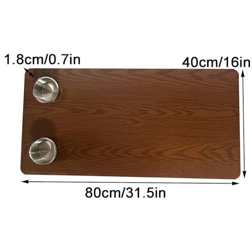 Tavolo pieghevole in acciaio inox con portabicchieri, accessorio rimovibile per camper, design salvaspazio per campeggio e uso all'aperto (bianco)