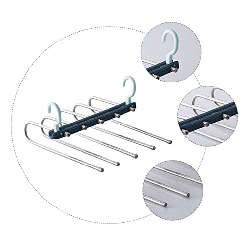 Cintre pantalon multifonctionnel multi-couches Levemolo en acier inoxydable robuste - 7