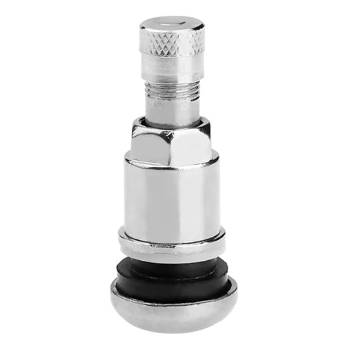 4 Pièces Valve Pneu Voiture, Valve Jante Métal Universelles Tubeless 11,3 mm, Valves en Acier Inoxydable avec Capuchons Anti Poussière, Tiges de Valves pour Voiture Moto Camion Vélo, Haute Résistance