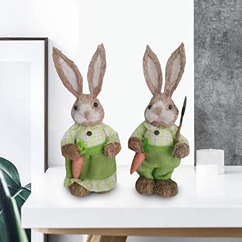 MERIGLARE Linda Estatueta de Palha Coelhinho Da Páscoa Coelhinho Da Páscoa Presente para Decoração d