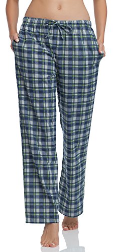 Merry Style Pantalones Largos de Pijamas 100% Algodón Mujer MPP-001 (Modelo-3 (425804), XL)