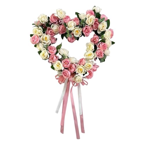Couronne de cœurs décoration Amour Saint-Valentin pour porte