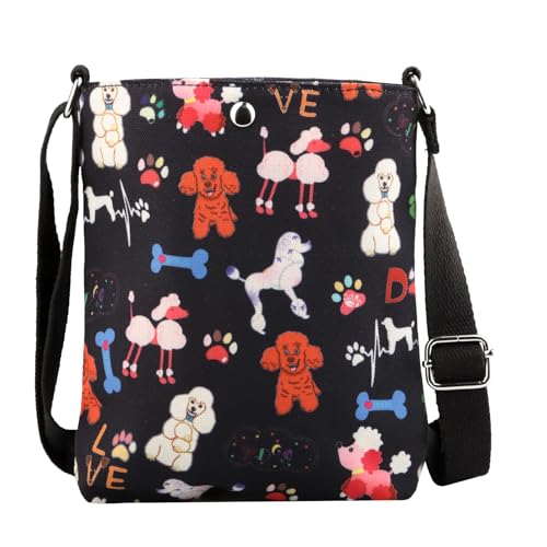 CMNIM Poodle Gift Poodle Crossbody Bag Poodle Dog Gifts for Poodle Lovers Poodle Crossbody Shoulder Bag Poodle Owner Mom Gift