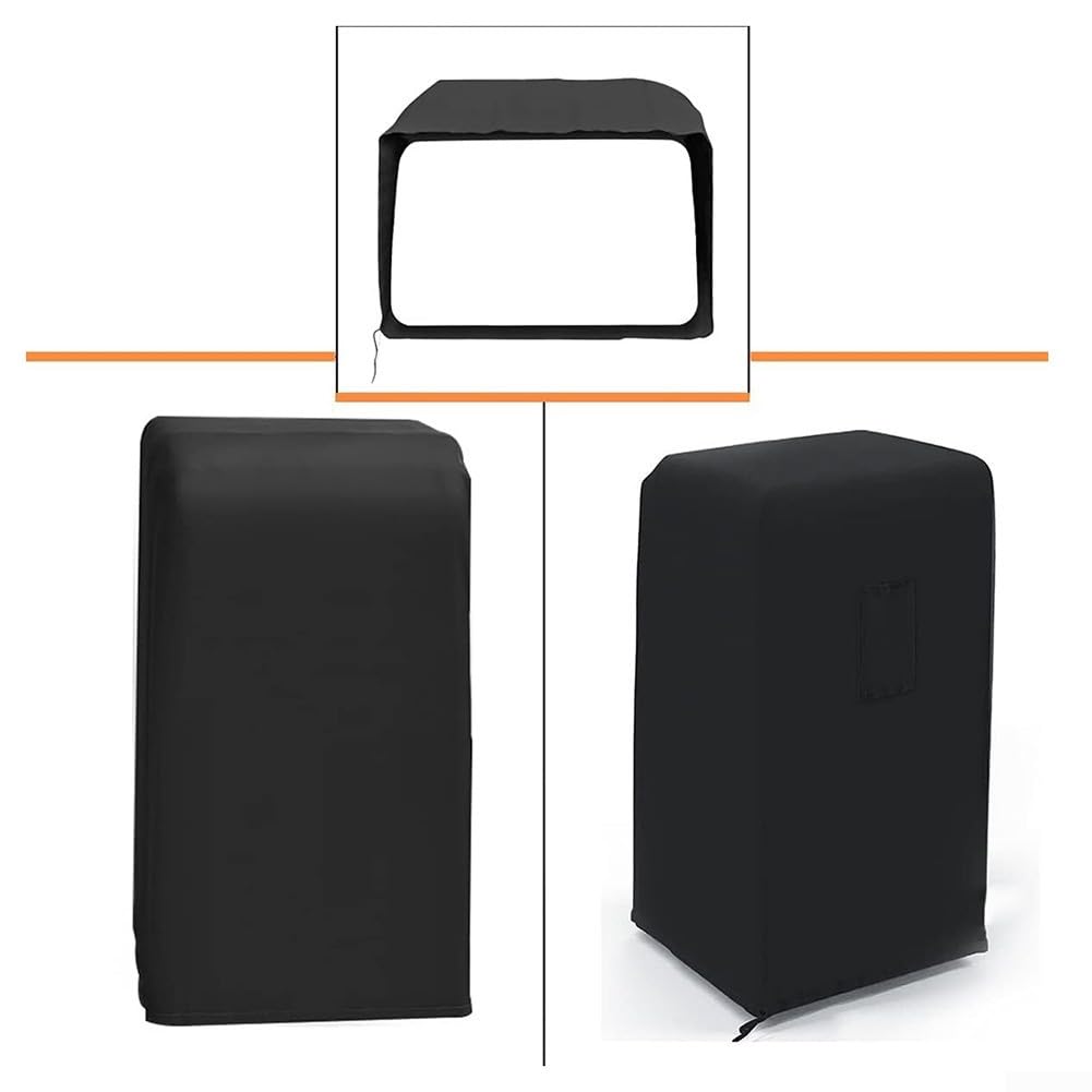 Custodia protettiva portatile per condizionatore d'aria, con tasca laterale per telecomando, nera, elastica, antipolvere, 40 x 46 x 75 cm