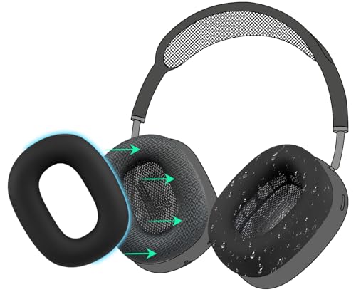 SOULWIT Sweat Proof Silicone Ear Cover for AirPods Max, Comfortable Fit for Gym Exercise, Easy to Clean, No Sound Quality Loss - Black