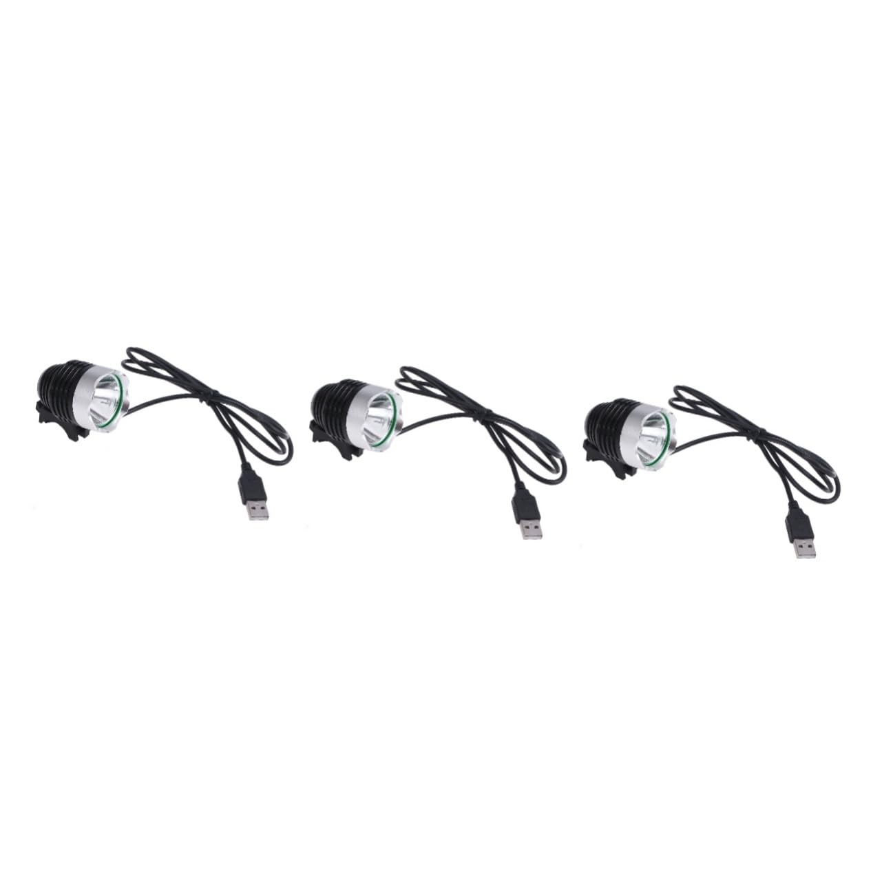 Sosoport Faro Delantero LED De Luz De Bicicleta De 3 Piezas