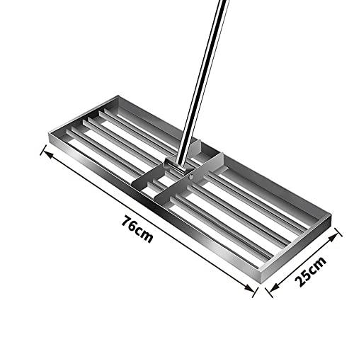 Rastrillo nivelador para césped 76x25 cm acero inox miniatura 2