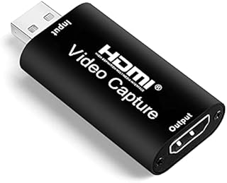XIANREN Audio Video Capture Cards HDMI to USB2.0 1080P 30FPS Record via DSLR Camcorder Action Cam for High Definition Acquisition, Live Broadcasting