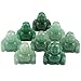 SUNYIK Green Aventurine Hand Carved Happy Buddha Statue Pocket Specimen Sphere Figurine Decor 1.5