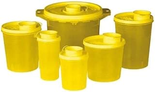 Servobox - Recipiente de seguridad (tamaño mediano, 1500 ml, 12,5 x 1,3 cm), color amarillo