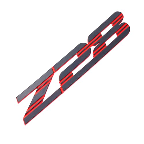 Image of 1Pc 1993-2002 Camaro Front Fender Z28 Emblem 3D Badge Nameplate Letter Sticker 10139552 Replacement for Z28 (Black Red)
