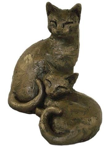 TOBY & Bronze Cats Sculpture by Paul Jenkins
