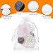 AojSup 400 Pcs Organza Drawstring Bags, 4.3 x 6.3 Inch Small Mesh Gift Bags with Drawstring Satin, White Organza Bag for Jewelry Wedding Favors Christmas Party Packaging